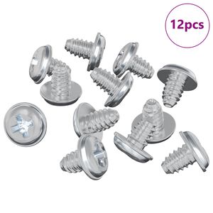 vidaXL Vergrendelingsschroeven Effen 12 pcs Zilver M4 x 5 mm IJzer