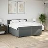 vidaXL Boxspring met matras stof donkergrijs 200x200 cm