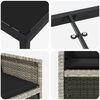 vidaXL Tuin eettafelset 5 pcs Lichtgrijs poly rattan