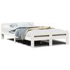 vidaXL Bedframe zonder matras massief grenenhout wit 135x190 cm