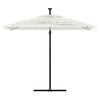 vidaXL Parasol met stalen paal 269x269x235 cm wit
