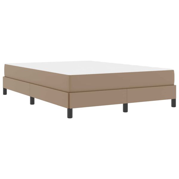 vidaXL Bedframe met matras Cappuccino 140 x 190 cm Stof