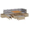 vidaXL Tuinbankenset 9 st Beige poly rattan