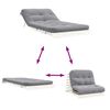 vidaXL Futon slaapbank met matras 100x206x11 cm massief grenenhout wit