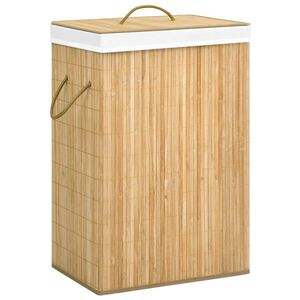 vidaXL Wasmand met 2 vakken 72 L bamboe