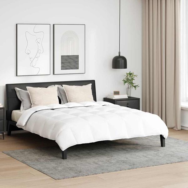 vidaXL Winter Dekbed met kussen 3 pcs Wit Donsveertjes