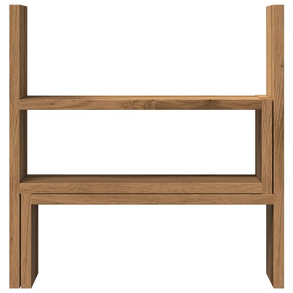 vidaXL Bureau organiser 40x17x41 cm bewerkt hout artisanaal eiken