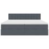 vidaXL Opslag bed met matras met hoofdeinde Donkergrijs 100 x 200 cm