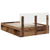 vidaXL Bedframe met hoofdeinde Oudhout 140 x 200 cm Massief grenenhout