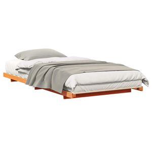 vidaXL Bedframe Wasbruin 100 x 220 cm Massief grenenhout
