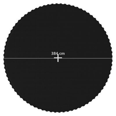 vidaXL Springmat voor 14 feet/4,27 m ronde trampoline stof zwart