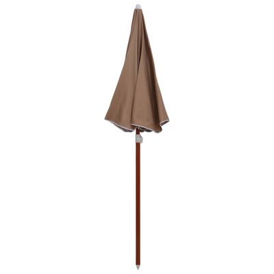 vidaXL Parasol met stalen paal 180 cm taupe