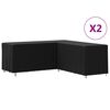 vidaXL Tuinmeubelhoezen 2 st L-vormig 420D 254x254x80 cm oxford stof