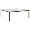 vidaXL Tuintafel 200x200x74 cm poly rattan bruin