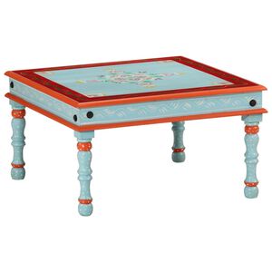 vidaXL Salontafel handbeschilderd massief mangohout blauw