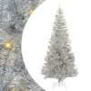 vidaXL Kerstboom met 300 LED met standaard Zilver 240 cm PET