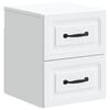 vidaXL Wandbeugel Bedkast met lade Wit 34,5 x 33 x 40 cm Bewerkt hout