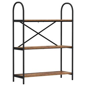 vidaXL Boekenkast 3-laags 80 x 30 x 109 cm Bewerkt hout Oudhout