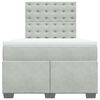 vidaXL Boxspring met matras fluweel lichtgrijs 120x190 cm