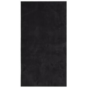 vidaXL Vloerkleed HUARTE laagpolig zacht wasbaar 60x110 cm zwart