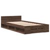 vidaXL Bedframe met lade bewerkt hout bruin eikenkleurig 90x190 cm