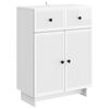 vidaXL Dressoir Hoogglans Wit 66 x 34,5 x 90 cm Bewerkt hout