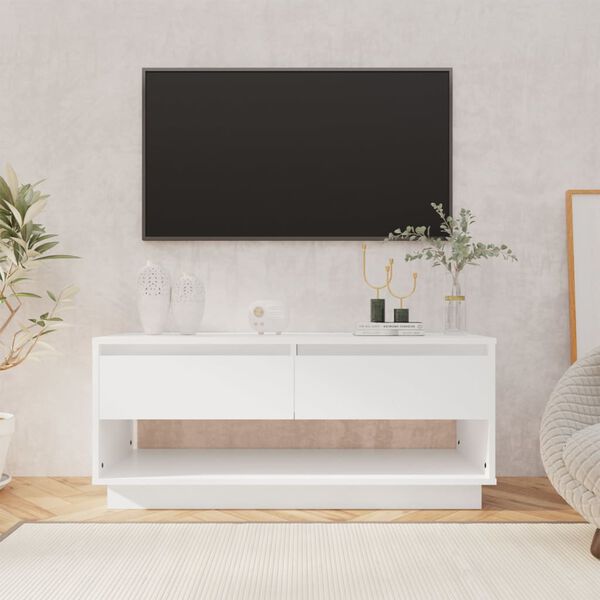 vidaXL Tv-meubel 102x41x44 cm bewerkt hout wit