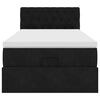 vidaXL Ottoman bed met matras 90x190cm fluweel zwart