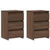 vidaXL Nachtkastjes 2 st 40x35x62,5 cm bewerkt hout bruin eikenkleur
