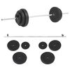 vidaXL Halterset 30 kg
