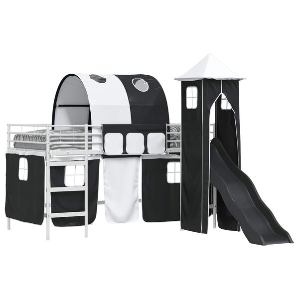 vidaXL Wit en zwart 107 x 200 cm