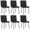 vidaXL Eetkamerstoelen 6 st kunstleer zwart