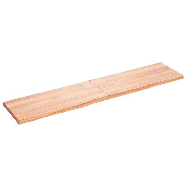 vidaXL Wandschap 180x40x(2-4)cm behandeld massief eikenhout lichtbruin