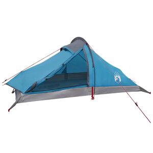 vidaXL Backpacking Tent 4-persoons Blauw 185T Polyester met PU Coating