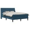 vidaXL Bedframe met matras met matras Blauw 180 x 200 cm Fluweel