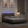 vidaXL Bedframe met LED zonder matras 120x200 cm stof taupe