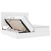 vidaXL Opbergbed met LED met opslag Puur Wit 200 x 200 cm Kunstleer