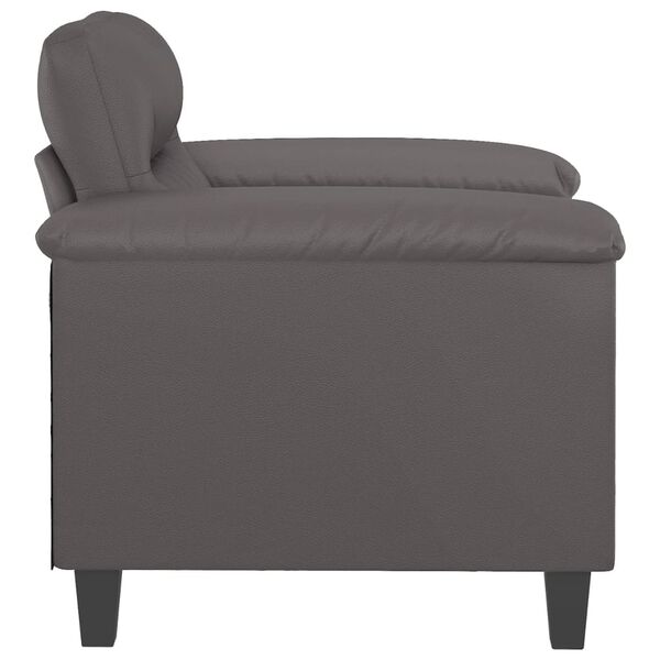 vidaXL Fauteuil 60 cm kunstleer grijs
