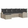 vidaXL Bankstel 6 st Lichtgrijs poly rattan