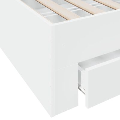 vidaXL Bedframe met lades bewerkt hout wit 200x200 cm