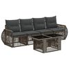 vidaXL Tuinbankenset 5 st Grijs en Donkergrijs poly rattan