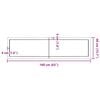 vidaXL Tafelblad natuurlijke rand 160x40x(2-4) cm eikenhout lichtbruin