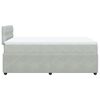 vidaXL Boxspring met matras fluweel lichtgrijs 120x190 cm