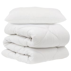 vidaXL Dekbed Set met kussen 2 pcs Wit Microvezel