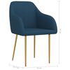 vidaXL Eetkamerstoelen 6 st fluweel blauw