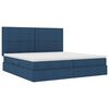 vidaXL Opbergbed met LED met matras Blauw 200 x 200 cm Polyester