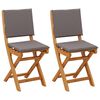 vidaXL Bistrostoelen voor buiten 2 st Donkergrijs Massief Acaciahout