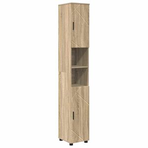 vidaXL Badkamer Kast met opslag Sonoma Eiken 30 x 35 x 192 cm