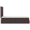 vidaXL Ottoman bed met matras 80x200cm stof donkerbruin