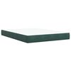 vidaXL Boxspring met matras fluweel donkergroen 160x200 cm